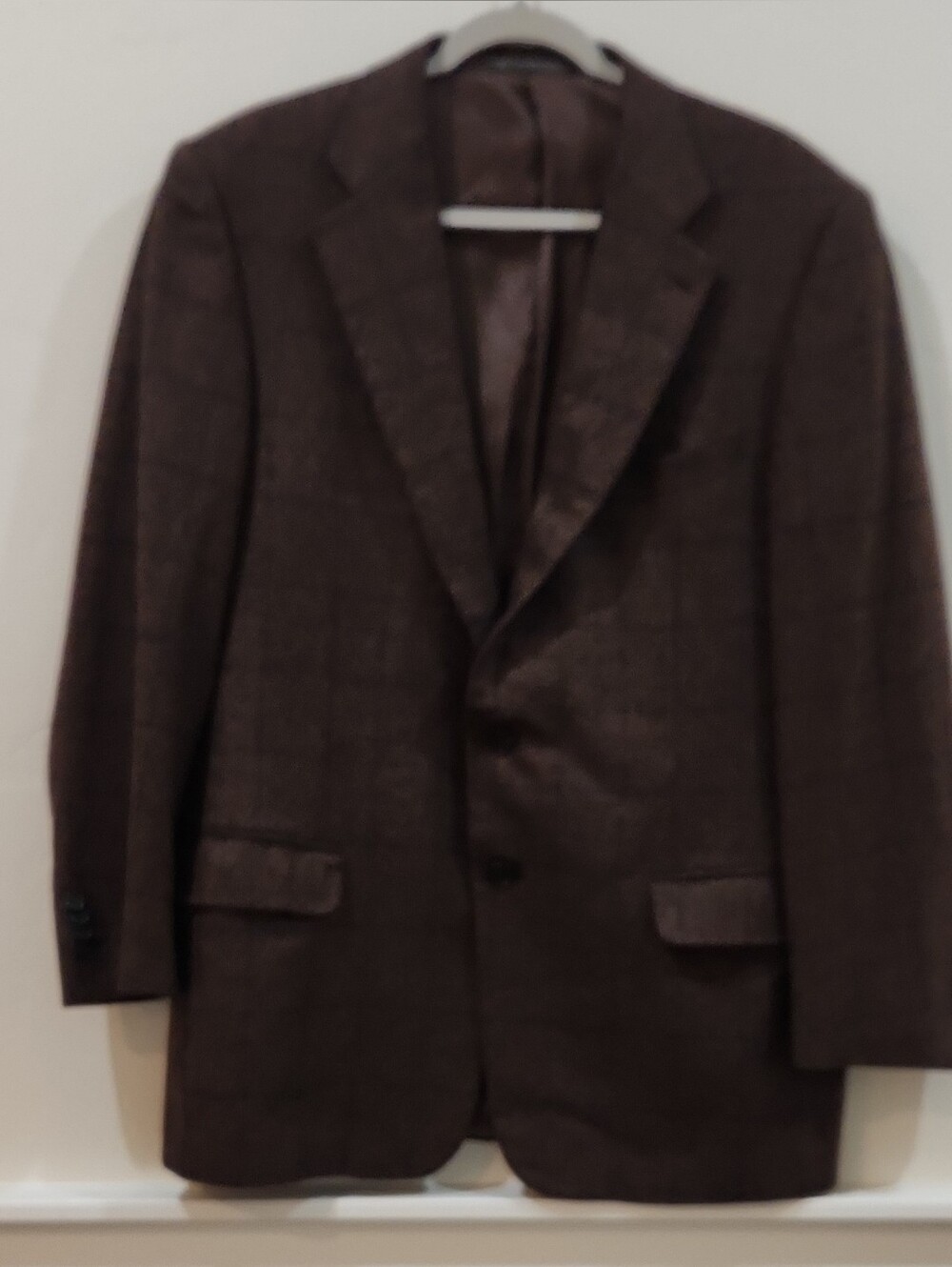 Ermenegildo Zegna Brown Windowpane Sport Coat